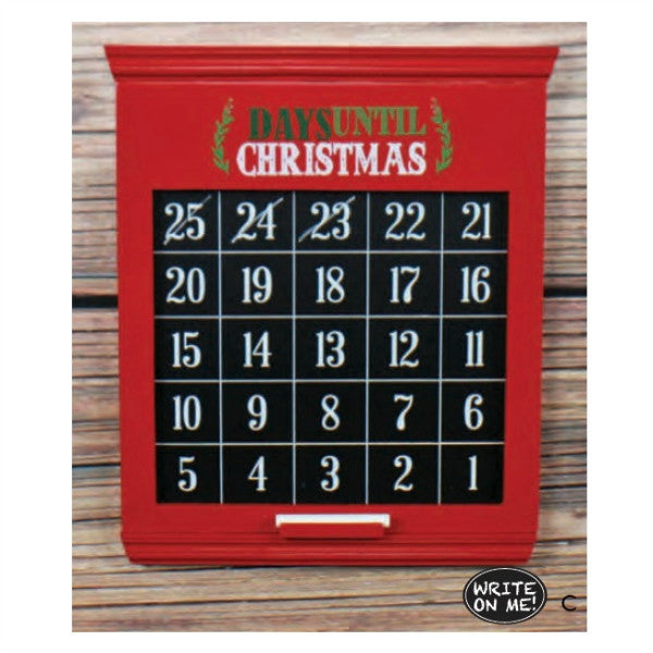 14" Chalkboard Countdown Christmas Calendar Advent - Gifts Happen Here