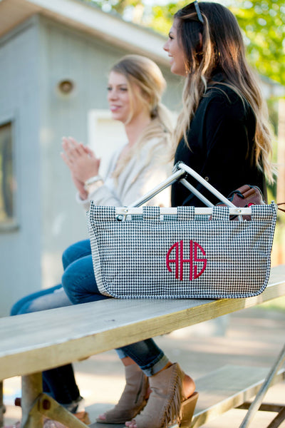 18" Large Market Basket Utility Tote Bag Game Day Tailgate Personalized - Gifts Happen Here