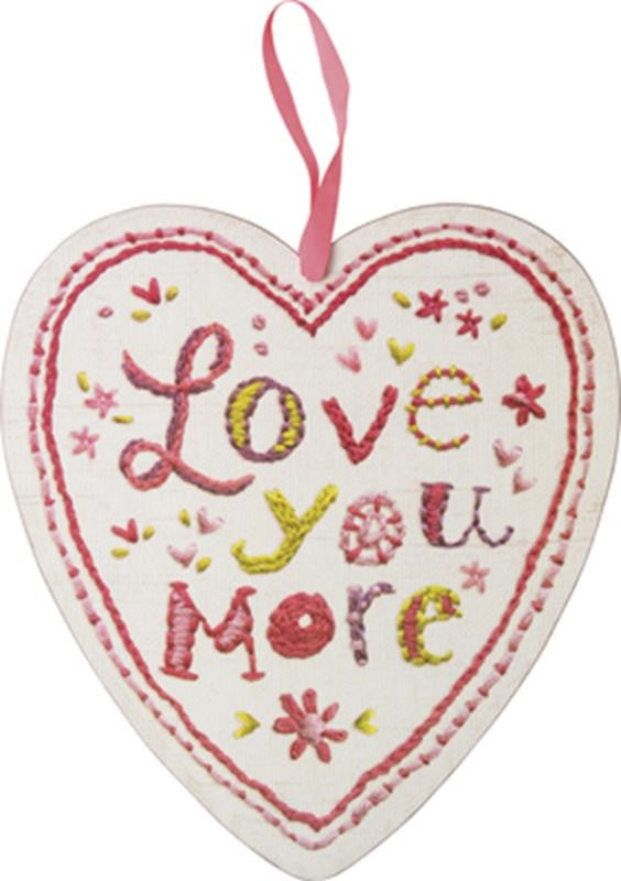 18" Love You More Printed Sign Valentine's Day - Gifts Happen Here
