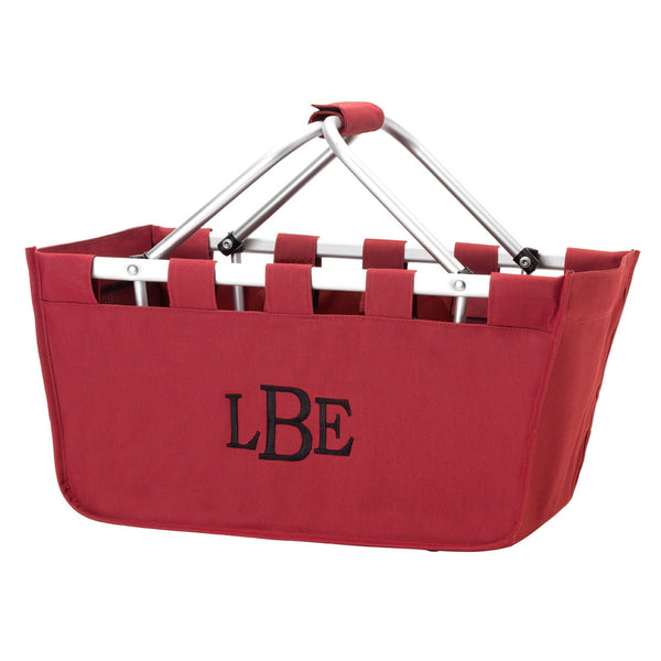 18" Large Market Basket Utility Tote Bag Game Day Tailgate Personalized - Gifts Happen Here