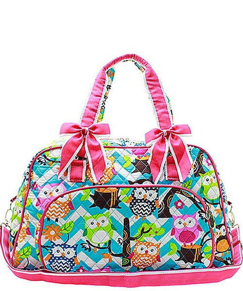 18" Quilted Duffle Tote Bag Kids Girls - Gifts Happen Here