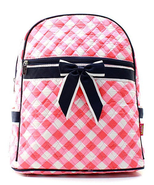 15" Quilted Backpack Bookbag Kids School Tote - Gifts Happen Here