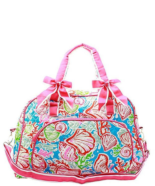 18" Quilted Duffle Tote Bag Kids Girls - Gifts Happen Here
