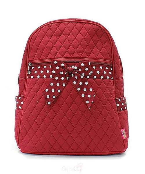 15" Quilted Backpack Bookbag Kids School Tote