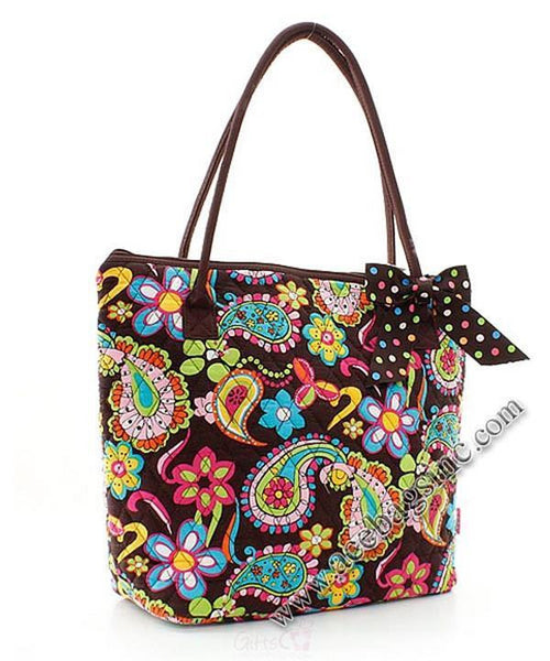 16" Quilted Tote Bag Handbag Purse - Gifts Happen Here