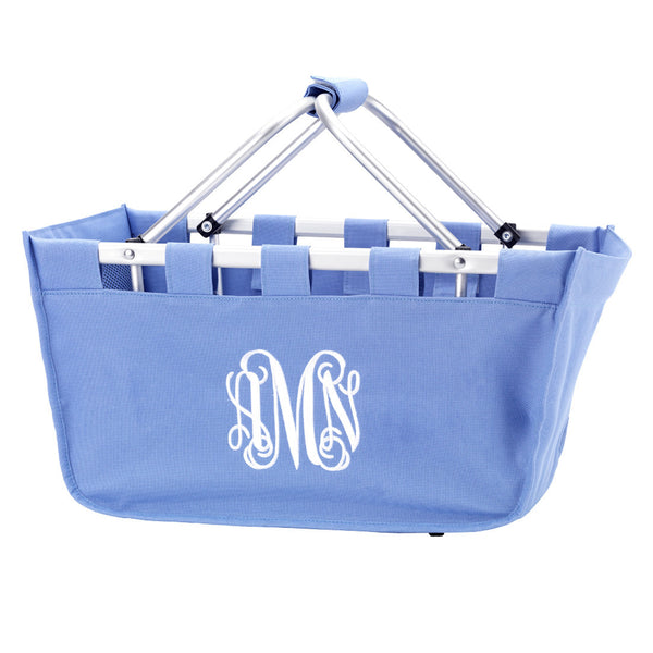 18" Large Market Basket Utility Tote Bag Game Day Tailgate Personalized - Gifts Happen Here