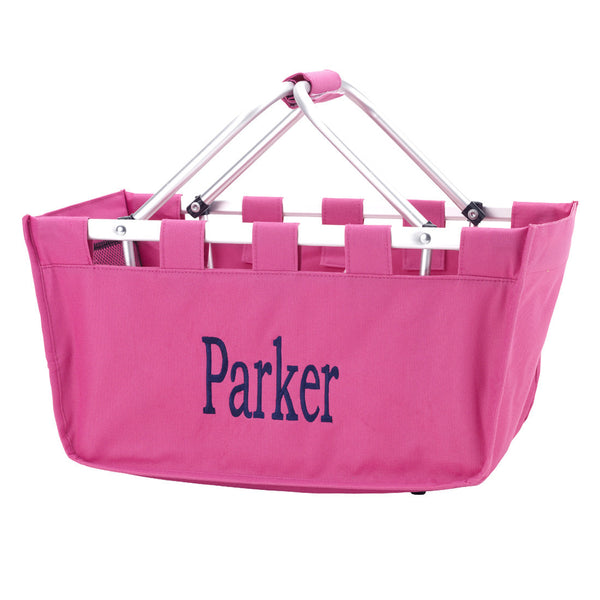 18" Large Market Basket Utility Tote Bag Game Day Tailgate Personalized - Gifts Happen Here